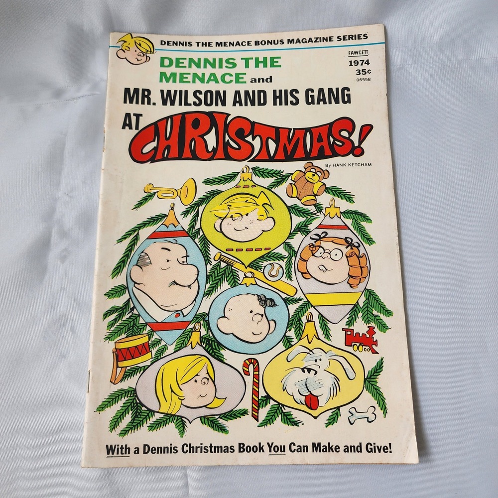 Dennis the Menace Mr. Wilson and His Gang At Christmas 1974 Vintage Comic Book